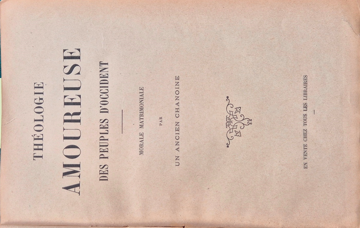 Theologie amoureuse des peuples d'Occident