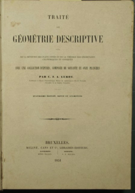 Traité de geometrie descriptive (solo testo)