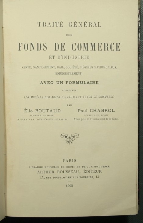 Traitè general des fonds de commerce et d'industrie