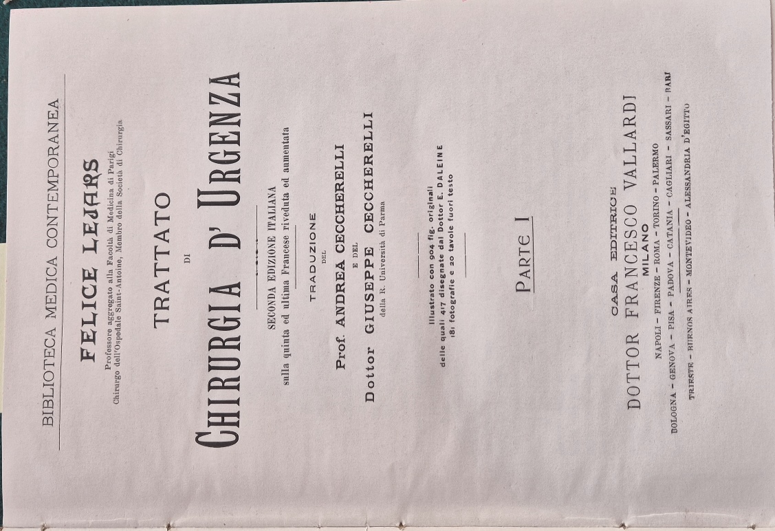 Trattato di chirurgia d'urgenza - Parte I