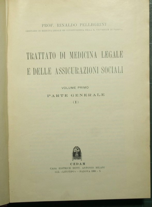 Trattato di medicina legale e delle assicurazioni sociali