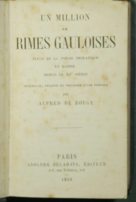 Un million de rimes gauloises