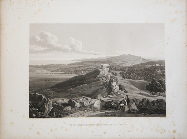 Vue des Murs d’Agrigente prise du Temple de Junon Lucine