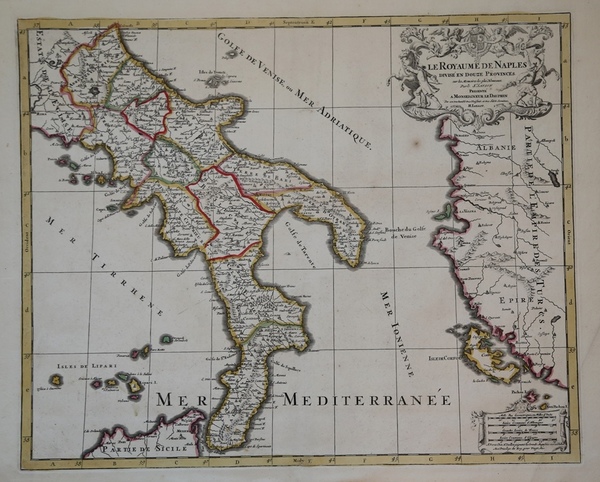 Le Royaume de Naples divise en Douze Provinces