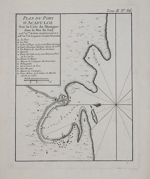 Plan du Port d'Acapulco Sur la Cote du Mexique dans …