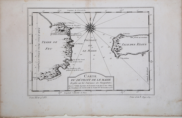 Carte du Detroit De Le Maire, Dressee sur les Journaux …
