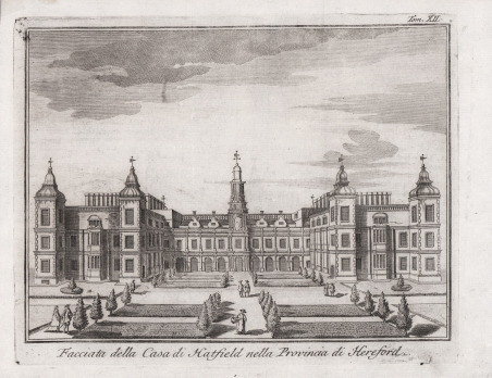 Facciata della Casa di Hatfield nella Provincia di Hereford