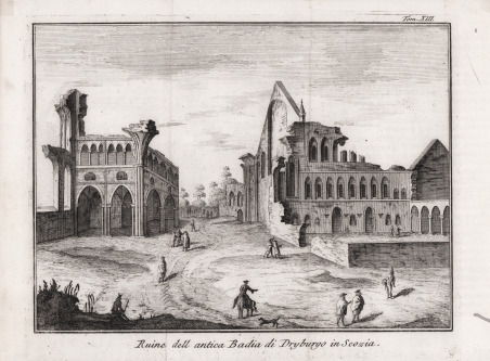 Ruine dell antica Badia di Dryburgo in Scozia