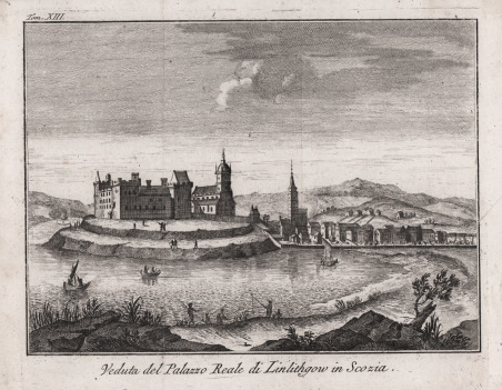 Veduta del Palazzo Reale di Linlithgow in Scozia