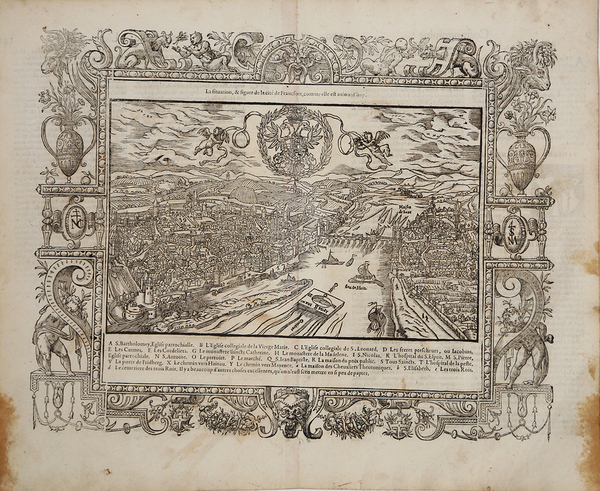 La situation & figure de la citè de Francfort comme …