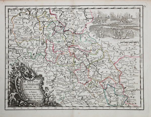 Le Duché de Silesie divisé en XVII Principautées