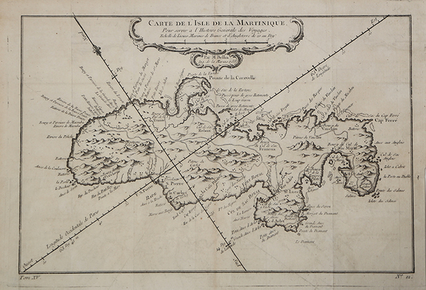 Carte de L'Isle de la Martinique