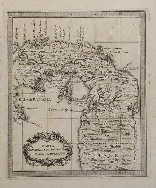 Carta rappresentante l'Istmo di Darien o sia di Panama
