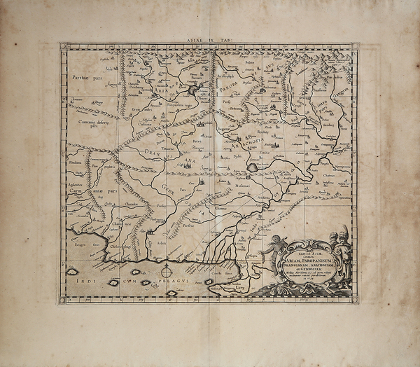 Tab: IX Asiae, Continens Ariam, Paropanisum, Drangianam, Arachosiam, et Gedrosiam