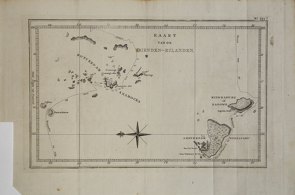 Kaart van de Vrienden-Eilanden.