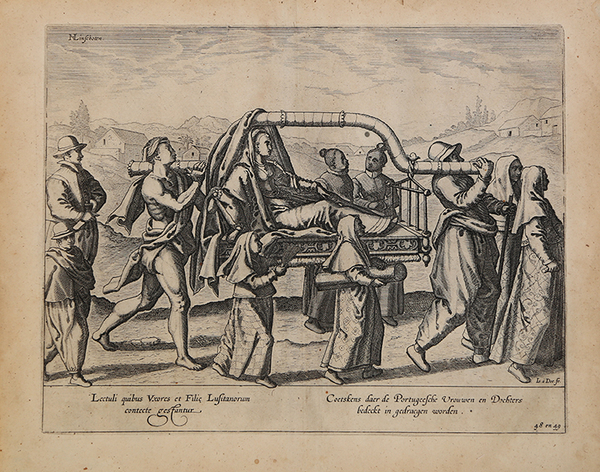 Lectuli quibus Uxores et Filie Lusitarum.
