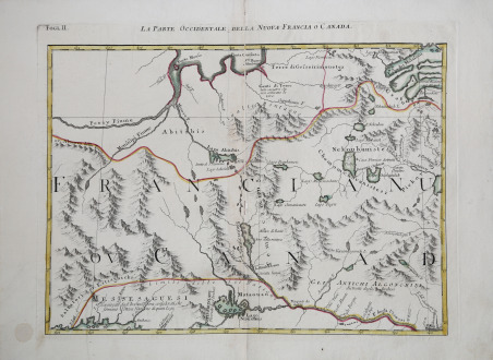 Foglio II. La Parte Occidentale della Nuova Francia o Canada