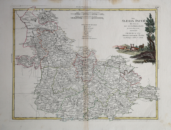 La Slesia Inferiore divisa ne Suoi Principati di Nuova Proiezione