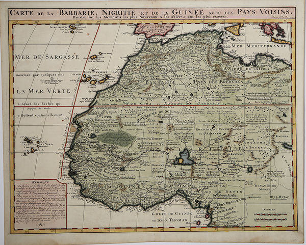 Carte de la Barbarie Nigritie et de la Guinee avec …
