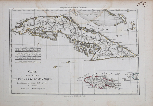 Carte des Isles de Cuba et de la Jamaica
