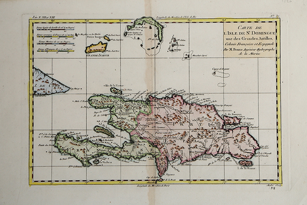 Carte de l'Isle de St. Domingue une des Grandes Antilles