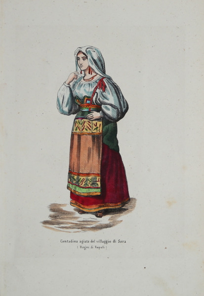 Contadina agiata del villaggio di Sora