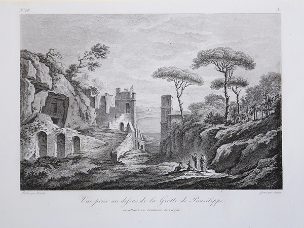 Vue prise au dessous de la Grotte de Pausilippe en …