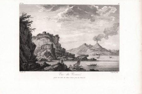 Vue du Vesuve prise du còté de Mare Piano près …