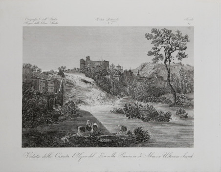 Veduta della Cascata Obliqua del Liri nella Provincia di Abruzzo …