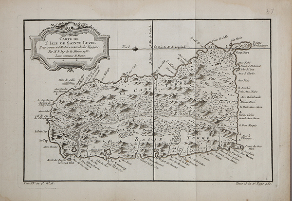 Carte de L'Isle de Sainte Lucie