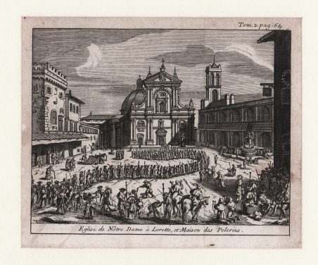 Eglise de Notre Dame à Lorette, et Maision des Pelerins