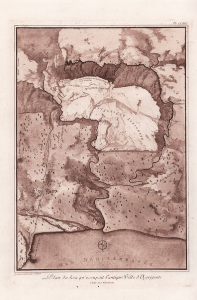 Plan du Licu qu'occupait l'antique ville d'Agrigente et des environs