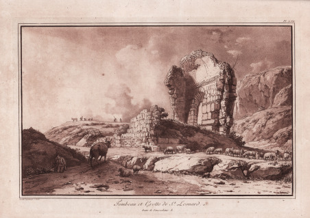 Tombeau et grotte de S.t Leonard. Banc de Pouzzolane