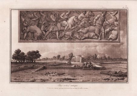 Bas-reliefs antiques. Vue des canaux qui apportoient de l'eau au …