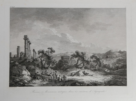 Ruines & Monuments antiques, dans les environs d' Agrigente