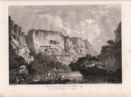 Vue d'une partie des Grottes di la Vallee d'Ispica Situee …