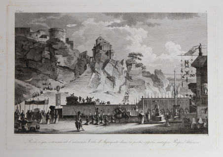 Roches qui entouraient l'ancienne Ville d'Agrigente dans la partie applee …