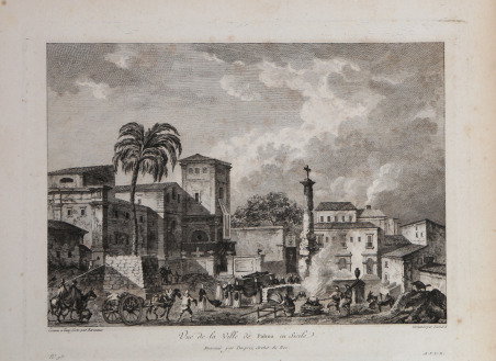 Vue de la Villa de Palma eu Sicile