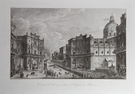 Caurses de Chevaux dans le Cassaro a Palerme