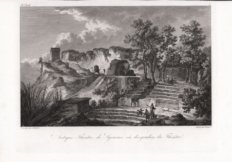 Antique Théàtre de Syracuse vu des gradins du Théàtre