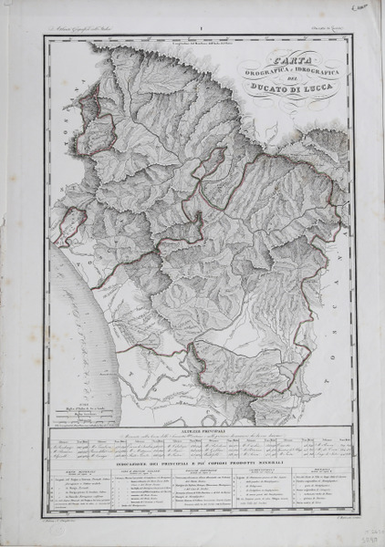 Carta Orografica e Idrografica del Ducato di Lucca
