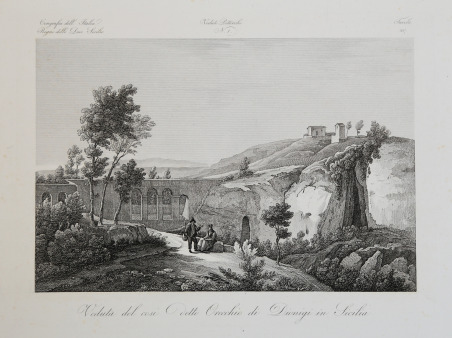 Veduta del così detto Orecchio di Dionigi in Sicilia