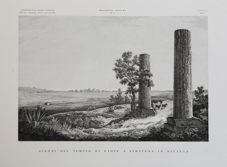 Avanzi del Tempio di Giove a Siracusa in Sicilia