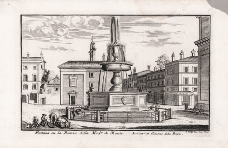Fontana su la Piazza della Mad.a de Monti