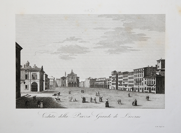 Veduta della Piazza Grande di Livorno