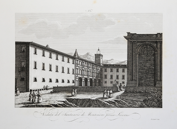 Veduta del Santuario di Montenero presso Livorno