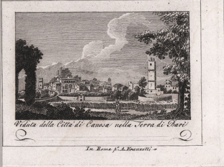 Veduta della città di Canosa nella Terra di Bari