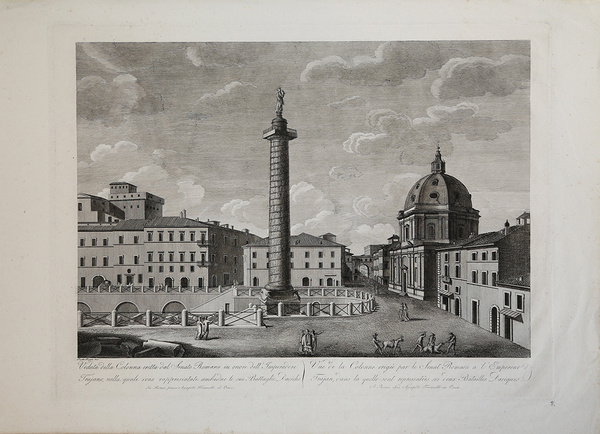 Veduta della Colonna eretta dal Senato Romano in onore dell'Imperatore …