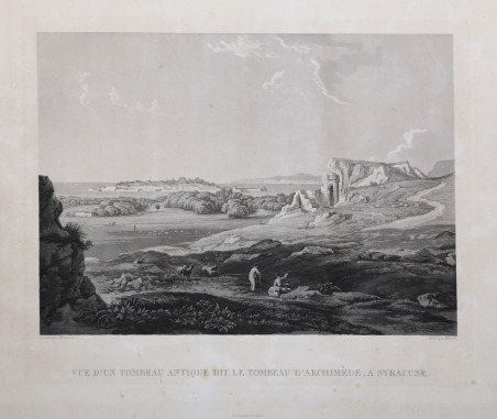 Vue d’un tombeau antique dit le Tombeau d’Archimede a Syracuse