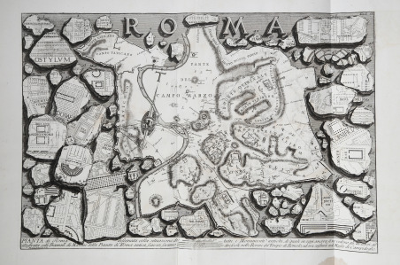 Pianta di Roma disegnata colla situazione.